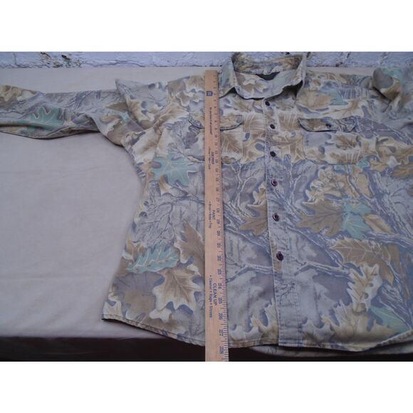 Vintage Liberty Realtree Camouflage Mens Size XXL Camo Button Up Hunting Shirt - Picture 10 of 13